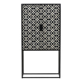 Rome Black and White Bar Cabinet